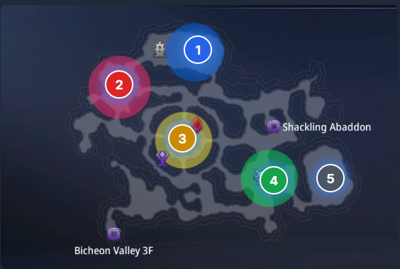 Map of Bicheon, Snake, and Redmoon Valleys